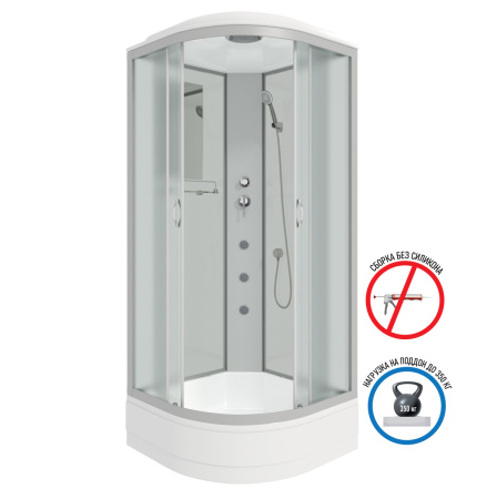 Душевая кабина Niagara Classic 33011424G 90х90 четверть круга с крышей ориентация универсальная